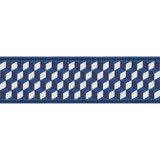 Schumacher Trim Tumbling Blocks Tape Bleu 71261 MILES REDD PASSEMENTERIE See Sample CHINA - </p><p>Repeat: Horizontal: 5/8" (2CM) and Vertical: - 2 3/4" (7CM) - My Fabric Connection -