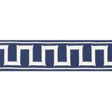 Schumacher Trim Greek Key Embroidered Tape Marine 70797 MILES REDD PASSEMENTERIE See Sample INDIA - </p><p>Repeat: Horizontal: 1 3/4" (4CM) and Vertical: - 2 1/4" (6CM) - My Fabric Connection - Schumacher Trim Greek Key Embroidered Tape Marine 70797 MILES REDD PASSEMENTERIE See Sample INDIA - </p><p>Repeat: Horizontal: 1 3/4" (4CM) and Vertical: - 2 1/4" (6CM) - My Fabric Connection -