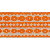 Schumacher Trim Talitha Tape Orange On Natural 70647 COUTURE TRIMS See Sample INDIA - </p><p>Repeat: Horizontal: 3/4" (2CM) and Vertical: - 2 3/4" (7CM) - My Fabric Connection -