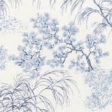 Schumacher Fabric Mori Porcelain 177020 MINGEI See Sample CHINA MEDIUM DUTY </p><p>Repeat: Horizontal: 53 1/2" (136CM) and Vertical: 35 1/2" (90CM) 53 1/2" (136CM) - My Fabric Connection -