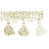 Stout Trim Apollo 34 Alabaster ART OF DESIGN TASSEL FRINGE 92%SVI 5%POL 3%COT CHINA </p><p>Repeat: 0 2.5 in - My Fabric Connection -