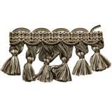 Stout Trim Unveil 3 Mushroom AMBIANCE TRIM 73%SVI 14%ACR 10%COT 3%POL CHINA </p><p>Repeat: 0 3.25 in - My Fabric Connection -