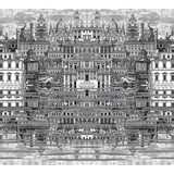 Cole & Son Wallcovering Riflesso Black/White COLE & SON FORNASETTI SENZA TEMPO PAPER - 100% United Kingdom Horizontal: 55.1 and Vertical: 50.2 55.1 - My Fabric Connection -