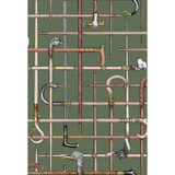 Cole & Son Wallcovering Bastoni Forest Green COLE & SON FORNASETTI SENZA TEMPO PAPER - 100% United Kingdom Horizontal: 20.5 and Vertical: 30 20.5 - My Fabric Connection -