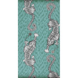 Clarke And Clarke Wallcovering Tigris Teal ANIMALIA BY EMMA J SHIPLEY FOR C&C United Kingdom Horizontal: 0 and Vertical: 25.25 20.5 - My Fabric Connection -