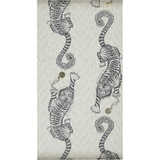 Clarke And Clarke Wallcovering Tigris Monochrome ANIMALIA BY EMMA J SHIPLEY FOR C&C United Kingdom Horizontal: 0 and Vertical: 25.25 20.5 - My Fabric Connection -