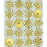 Cole & Son Wallcovering Arance Lemon/Seafoam COLE & SON FORNASETTI SENZA TEMPO PAPER - 100% United Kingdom Horizontal: 20.5 and Vertical: 25.2 20.5 - My Fabric Connection -