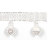 Europatex Fabric Le Lin Beaded Fringe Dove Le Lin Collection 63% Linen / 37% Rayon China See Sample Horizontal: N/A and Vertical: N/A 1.46 inches  - My Fabric Connection -