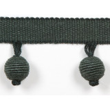 Europatex Fabric Le Lin Beaded Fringe Spruce Le Lin Collection 63% Linen / 37% Rayon China See Sample Horizontal: N/A and Vertical: N/A 1.46 inches  - My Fabric Connection -