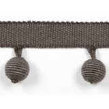 Europatex Fabric Le Lin Beaded Fringe Steel Le Lin Collection 63% Linen / 37% Rayon China See Sample Horizontal: N/A and Vertical: N/A 1.46 inches  - My Fabric Connection -