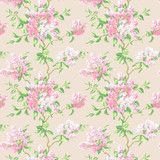 Bassett Mcnab Fabric 7583-7 Lilacs BASSETT MCNAB PRINTS 100%COT ENGLAND Horizontal: 27 and Vertical: 25.25 54 in - My Fabric Connection -