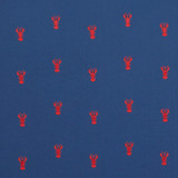 Schumacher Fabric Lobster Embroidery Navy 78800 EXQUISITE EMBROIDERIES COTTON 100% INDIA </p><p>Repeat: Horizontal: 8 1/2" (22CM) and Vertical: 5 1/8" (13CM) 57.5 - My Fabric Connection -