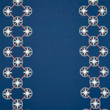 Schumacher Fabric Chamizal Embroidery Blue & Red 77601 TRUE WEST LINEN 52% COTTON 44% INDIA </p><p>Repeat: Horizontal: 28 1/2" (72CM) and Vertical: 7 1/2" (19CM) 55 - My Fabric Connection -