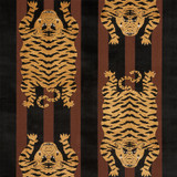 Schumacher Fabric Jokhang Tiger Velvet Brown & Black 77232 JOHNSON HARTIG FOR LIBERTINE VISCOSE 80% COTTON 10% BELGIUM </p><p>Repeat: Horizontal: 27" (69CM) and Vertical: 22" (56CM) 53.5 - My Fabric Connection -