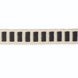 Schumacher Trim Aubrey Braid Ivory/Ebony B154-7 SCHUMACHER TRIM PROGRAM COTTON 100% UNITED STATES OF AMERICA </p><p>Repeat: Horizontal: and Vertical: 1 - My Fabric Connection -