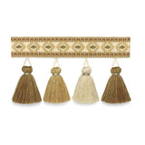 Schumacher Trim Pembury Tassel Fringe Champagne 63154 SOMERSET TRIMMINGS ACRYLIC 99% POLYESTER 1% AUSTRALIA </p><p>Repeat: Horizontal: and Vertical: 2.75 - My Fabric Connection -