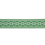 Schumacher Trim Malmaison Tape Green 77351 STATEMENT TRIMS COTTON 90% RAYON EMBROIDERY 10% INDIA </p><p>Repeat: Horizontal: 3 3/4" (10CM) and Vertical: 6 - My Fabric Connection - Schumacher Trim Malmaison Tape Green 77351 STATEMENT TRIMS COTTON 90% RAYON EMBROIDERY 10% INDIA </p><p>Repeat: Horizontal: 3 3/4" (10CM) and Vertical: 6 - My Fabric Connection -