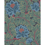 Cole & Son Wallcovering Aurora Petrol/Teal/Ink COLE & SON PEARWOOD PAPER - 100% United Kingdom Horizontal: 20.5 and Vertical: 25.5 20.5 - My Fabric Connection -