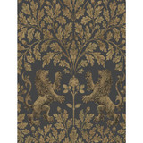 Cole & Son Wallcovering Boscobel Oak Ant Gold/Blk COLE & SON PEARWOOD PAPER - 100% United Kingdom Horizontal: 20.5 and Vertical: 27 20.5 - My Fabric Connection -