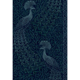 Cole & Son Wallcovering Pavo Parade M Petrol/Ink COLE & SON PEARWOOD PAPER - 100% United Kingdom Horizontal: 20.5 and Vertical: 30 20.5 - My Fabric Connection -