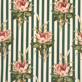 Lee Jofa Fabric Melba Flower Stripe Pink PAOLO MOSCHINO FABRICS COTTON - 100% United Kingdom MEDIUM Horizontal: 16.14 and Vertical: 25.59 50 - My Fabric Connection -