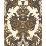 Cole & Son Wallcovering Wyndham Black & Gold COLE & SON ALBEMARLE PAPER - 100% United Kingdom Horizontal: and Vertical: 25.22 21 - My Fabric Connection -