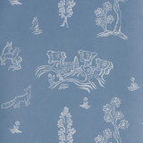 Kravet Couture Wallcovering Wychwood Happy Blue ANDREW MARTIN KIT KEMP WOOD PULP - 45%;BINDER - 20%;MINERAL FILLERS - 20%;POLYESTER - 15% United Kingdom Horizontal: 8 and Vertical: 7 20.5 - My Fabric Connection -