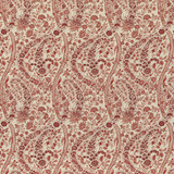 G P & J Baker Fabric Bukhara Paisley Red COROMANDEL LINEN - 100% United Kingdom Horizontal: 13.593 and Vertical: 23.64 54.372 - My Fabric Connection -
