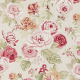 Clarke And Clarke Fabric Genevieve Old Rose CLARKE & CLARKE GENEVIEVE COTTON - 100% United Kingdom MEDIUM Horizontal: and Vertical: 55.125 - My Fabric Connection -