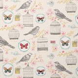 Clarke And Clarke Fabric Melodie Natural CLARKE & CLARKE SKETCH BOOK COTTON - 100% Turkey MEDIUM Horizontal: and Vertical: 54 - My Fabric Connection -