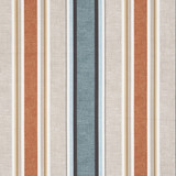 Clarke And Clarke Fabric Luella Teal/Spice CLARKE & CLARKE OCTAVIA COTTON - 100% Turkey MEDIUM Horizontal: 13.5 and Vertical: 0 54 - My Fabric Connection -