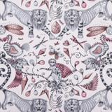 Clarke And Clarke Fabric Extinct Pink ANIMALIA BY EMMA J SHIPLEY FOR C&C COTTON - 100% United Kingdom HEAVY Horizontal: 27.17 and Vertical: 22.24 54 - My Fabric Connection -