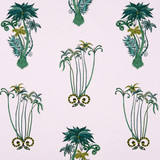 Clarke And Clarke Fabric Jungle Palms Pink ANIMALIA BY EMMA J SHIPLEY FOR C&C COTTON - 100% United Kingdom HEAVY Horizontal: 18.11 and Vertical: 26.18 54 - My Fabric Connection -