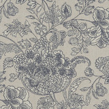 Clarke And Clarke Fabric Woodsford Denim CLARKE & CLARKE HERITAGE COTTON - 45%;VISCOSE - 44%;LINEN - 11% Turkey HEAVY Horizontal: 27.56 and Vertical: 24.92 54 - My Fabric Connection -
