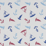 Clarke And Clarke Fabric Ahoy Marine CLARKE & CLARKE LAND & SEA COTTON - 100% Turkey MEDIUM Horizontal: 6.77 and Vertical: 6.3 54 - My Fabric Connection -