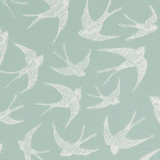 Clarke And Clarke Fabric Fly Away Mineral CLARKE & CLARKE LAND & SEA COTTON - 100% Turkey MEDIUM Horizontal: 17.99 and Vertical: 24.8 54 - My Fabric Connection -