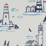 Clarke And Clarke Fabric Lowestoft Marine CLARKE & CLARKE LAND & SEA COTTON - 100% Turkey MEDIUM Horizontal: 26.97 and Vertical: 24.8 54 - My Fabric Connection -