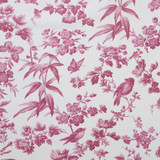 Clarke And Clarke Fabric Amelia Raspberry CLARKE & CLARKE OASIS WP & FABRIC COTTON - 100% Spain MEDIUM Horizontal: and Vertical: 54.375 - My Fabric Connection -