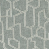 Clarke And Clarke Fabric Labyrinth Mineral CLARKE & CLARKE EXOTICA POLYESTER - 52%;COTTON - 48% India Horizontal: 12.875 and Vertical: 12.5 54 - My Fabric Connection -