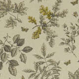 Clarke And Clarke Fabric Hortus Charcoal/Ochre CLARKE & CLARKE EDEN COTTON - 90%;LINEN - 10% Spain MEDIUM Horizontal: 13.375 and Vertical: 23.625 54.375 - My Fabric Connection -