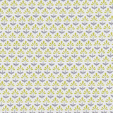 Clarke And Clarke Fabric Fleur Chartreuse/Charcoal CLARKE & CLARKE CO-ORDINATES COTTON - 100% Turkey MEDIUM Horizontal: 1.375 and Vertical: 2.5 54 - My Fabric Connection -