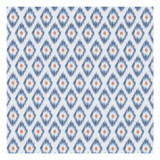 Clarke And Clarke Fabric Zora Denim/Spice CLARKE & CLARKE CO-ORDINATES COTTON - 100% Turkey MEDIUM Horizontal: 1.375 and Vertical: 2.875 54 - My Fabric Connection -