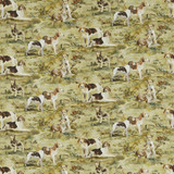 Mulberry Fabric Mulberry Hounds Linen Multi FESTIVAL LINEN - 100% Austria Horizontal: 37.036 and Vertical: 11.82 55.554 - My Fabric Connection -