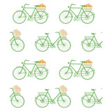 Gaston Y Daniela Wallcovering Bicicletas Verde GASTON LIBRERIA PAPER - 100% Spain Horizontal: 0 and Vertical: 12.6 20.8 - My Fabric Connection -