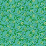 Gaston Y Daniela Wallcovering Granadas Verde/Azul GASTON LIBRERIA PAPER - 100% Spain Horizontal: 0 and Vertical: 6.8 20.8 - My Fabric Connection -