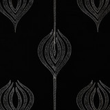 Groundworks Fabric Tulip Embroidery Black ALLEGRA HICKS II COLLECTION SILK - 61%;LINEN - 39% India Horizontal: 12.75 and Vertical: 15 54 - My Fabric Connection -