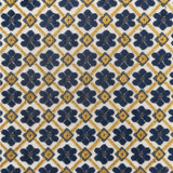 Gaston Y Daniela Fabric Fruela Navy/Ocre LORENZO CASTILLO V VISCOSE - 76%;POLYESTER - 24% India HEAVY Horizontal: 6.8 and Vertical: 2.32 55.11 - My Fabric Connection -