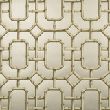 Kravet Couture Wallcovering Bambu Fret Pewter JAN SHOWERS GLAMOROUS PAPER - 100% United States Horizontal: 27 and Vertical: 36 27 - My Fabric Connection -