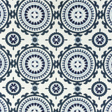 Stout Fabric Tela 1 Indigo Fabric INDIA </p><p>Repeat: H: 10.750, V: 9.625 51.5 in - My Fabric Connection -