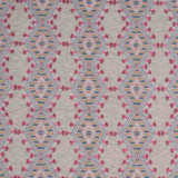 Carole Fabric World Travels Jewel Pink Jade 71% Polyester, 29% Cotton India 25,000 Wyzenbeek Double Rubs Horizontal: 6 1/2" and Vertical: 6 1/4" V 52" - My Fabric Connection -